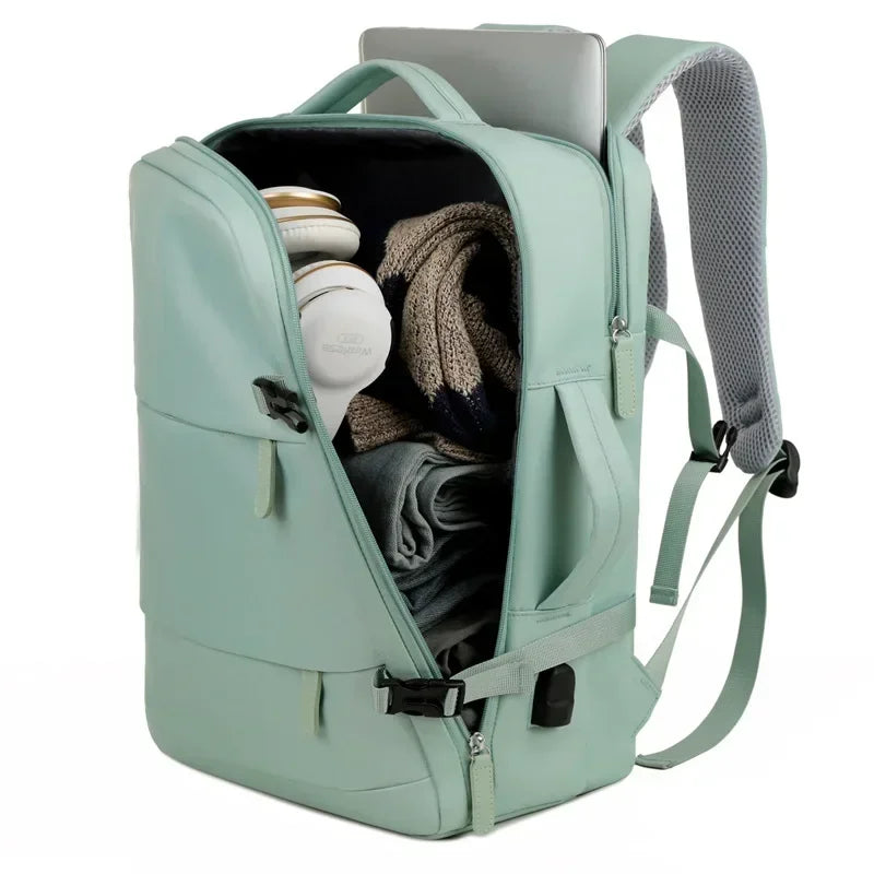 Mochila Multifuncional Impermeable Compartimento Zapatos