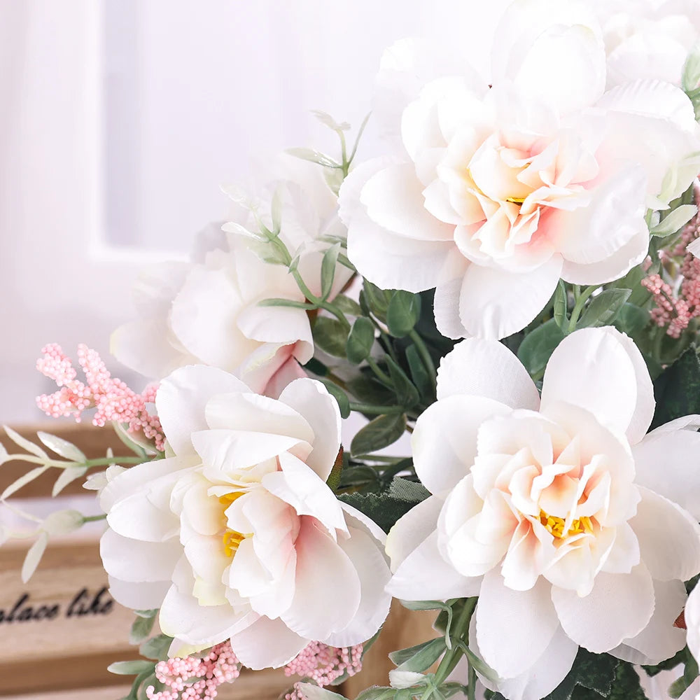 Flores Artificiales de Seda Orquídeas Loto y Rosa Bodas