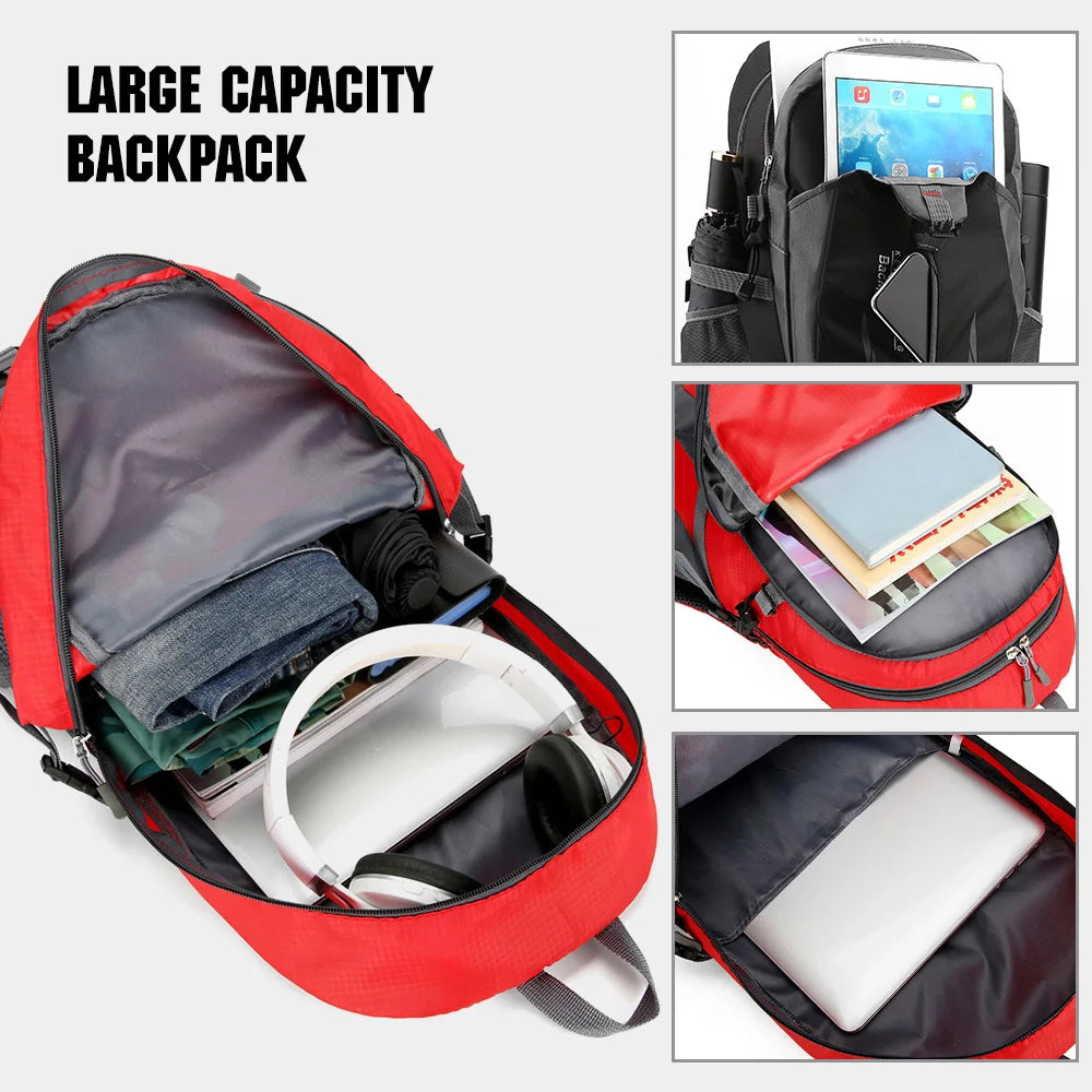 Mochila de Senderismo 40L Impermeable Ligera Hombre y Mujer