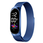 Montre LED Femme Métal Bracelet Magnétique