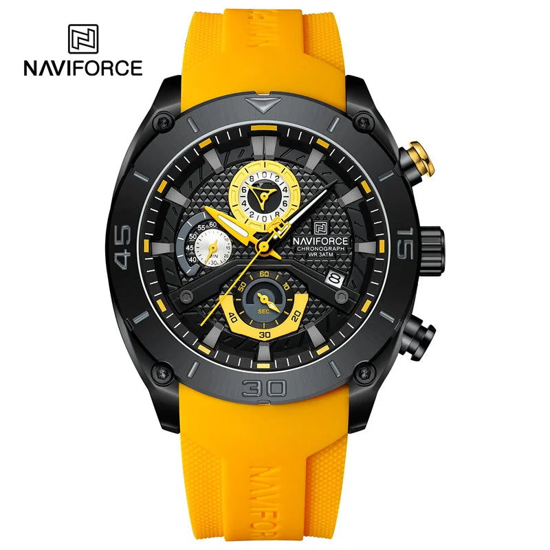 Reloj NAVIFORCE 8038 Deportivo Para Hombre con Cronógrafo y Manecillas Luminosas