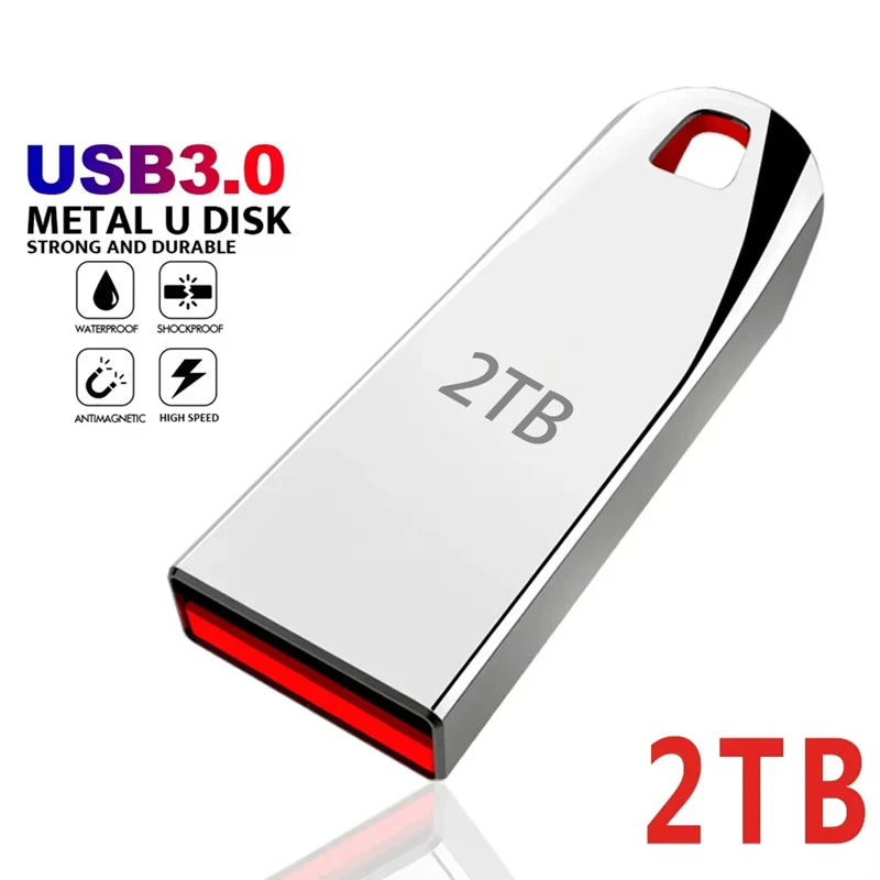Memoria USB 3.0 Metal Impermeable Portátil 512GB 1TB 2TB