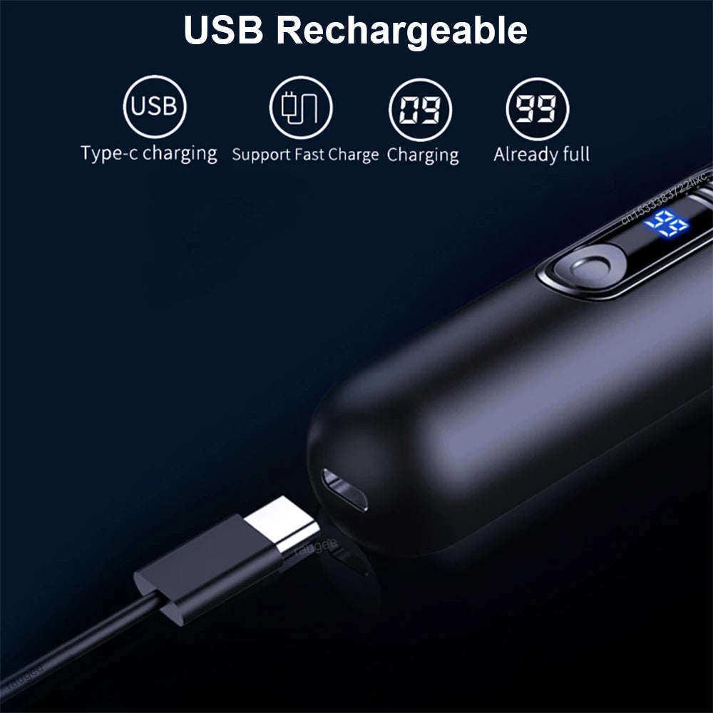 Recortador Eléctrico Nariz /Orejas Hombre Portátil Recargable USB Mini