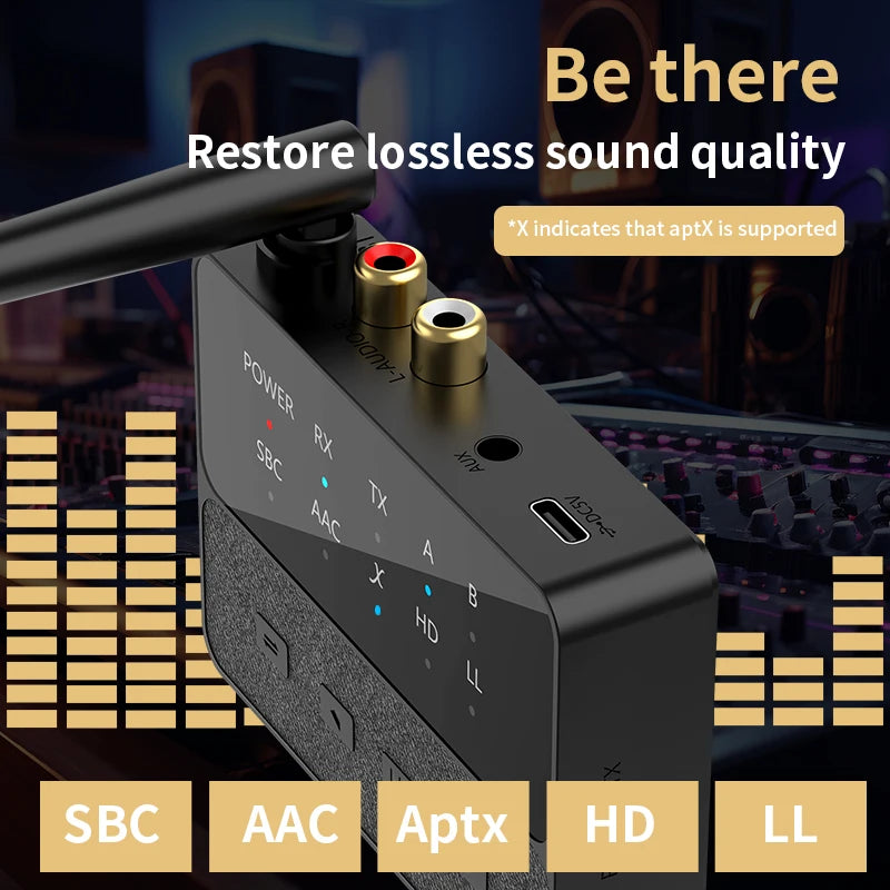 Adaptador Audio Bluetooth 5.3 Receptor Transmisor RCA