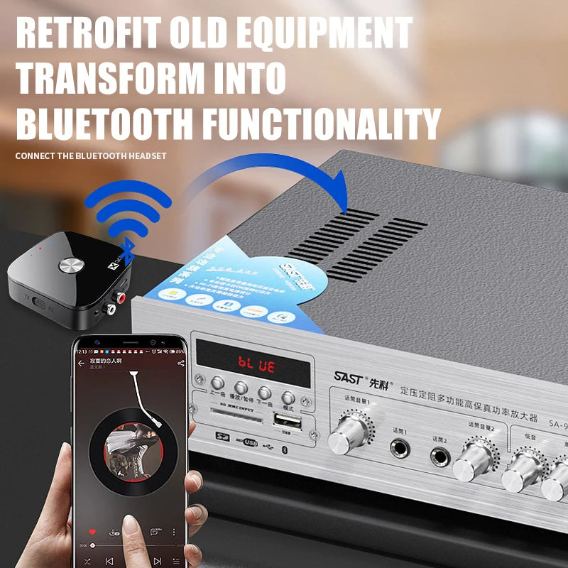 Transmisor Receptor de Audio Bluetooth 5.4 RCA