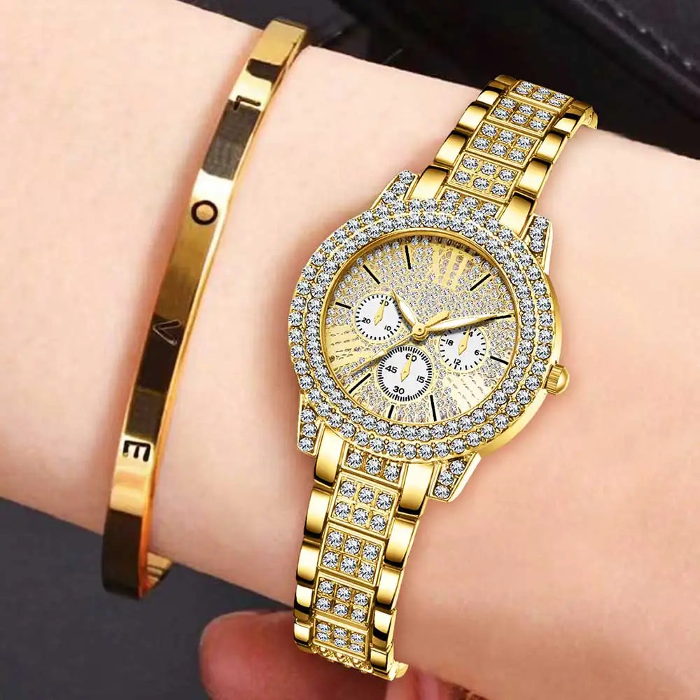 Reloj de Lujo Elegante con Diamantes para Mujer