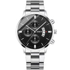 Montre Quartz Acier Inoxydable Mode et Luxe Hommes