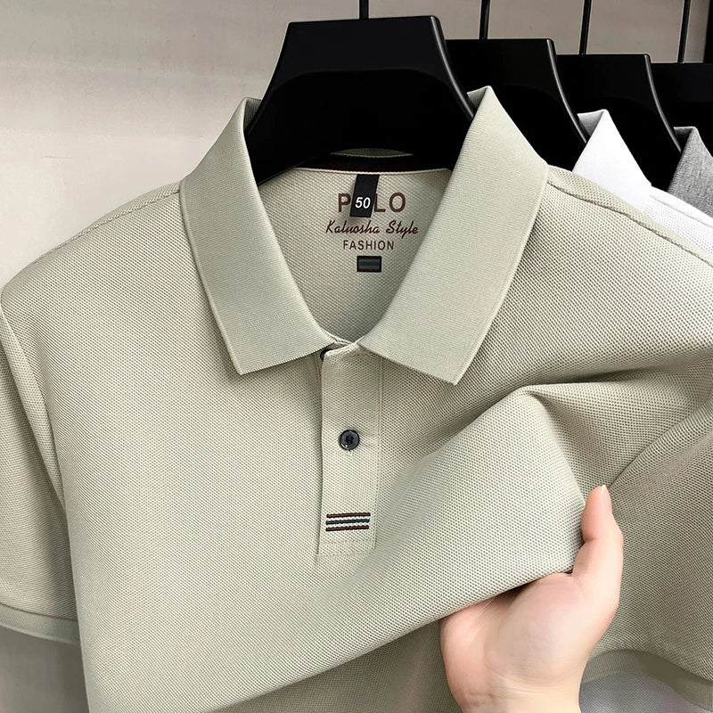 Polo 100% Algodón para Hombre Manga Corta Transpirable