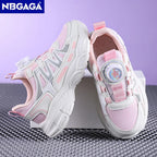 Girls' Casual Mesh-Lined Sneakers Ideal for Walking