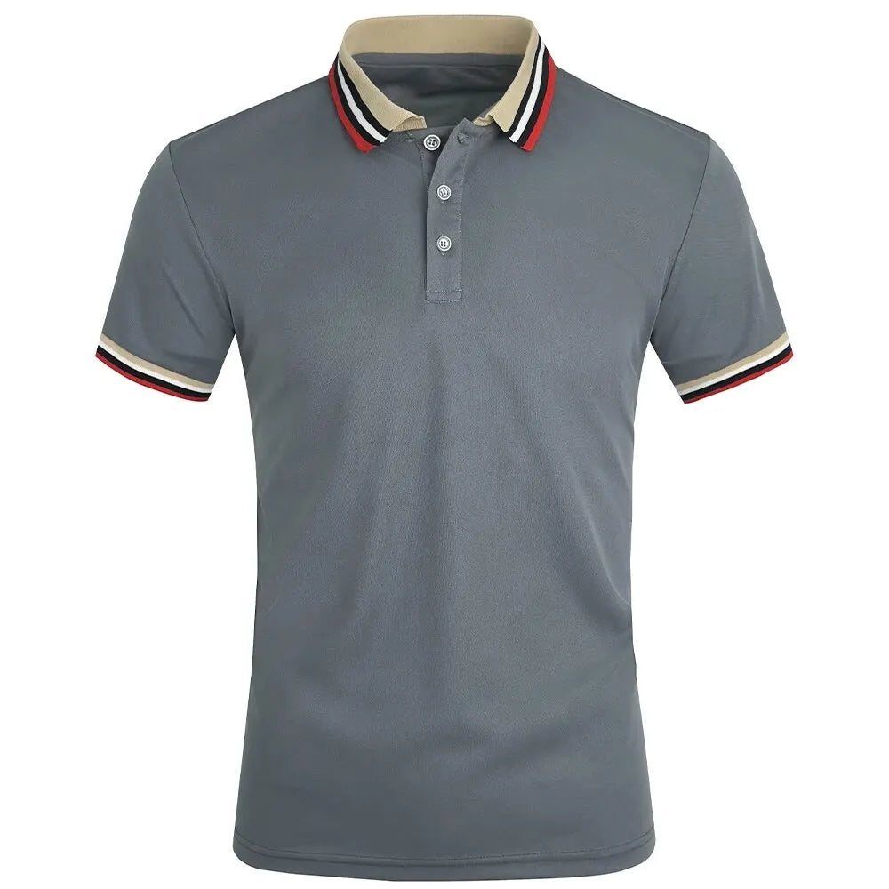 Polo Casual de Hombre Algodón Transpirable Manga Corta