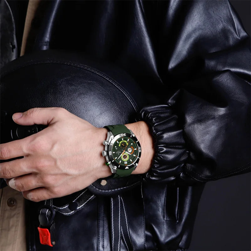 Reloj NAVIFORCE 8038 Deportivo Para Hombre con Cronógrafo y Manecillas Luminosas