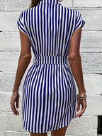 Robe d'été femme rayée sans manches courte