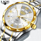 Montre Homme LIGE Quartz Acier Inoxydable Lumineuse Étanche