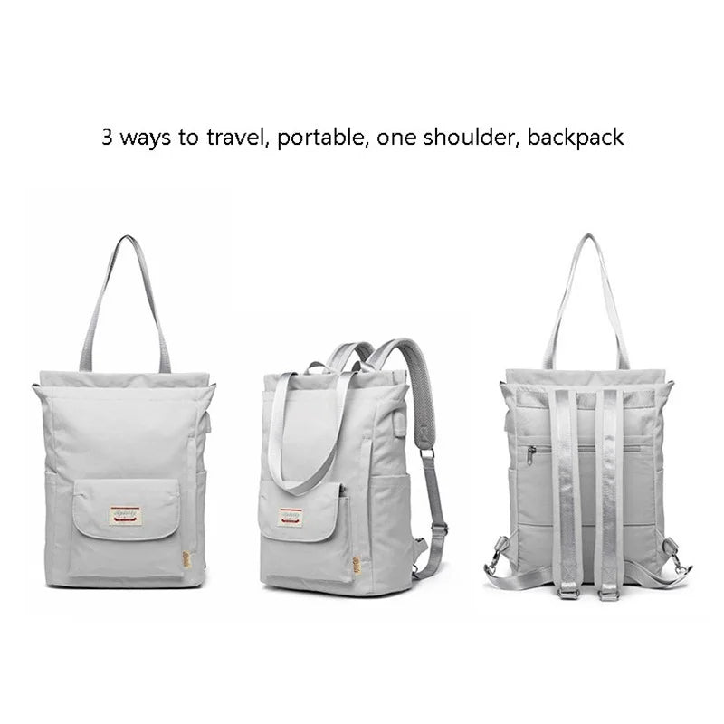 Mochila Para Mujer con Puerto USB Estilo Coreana
