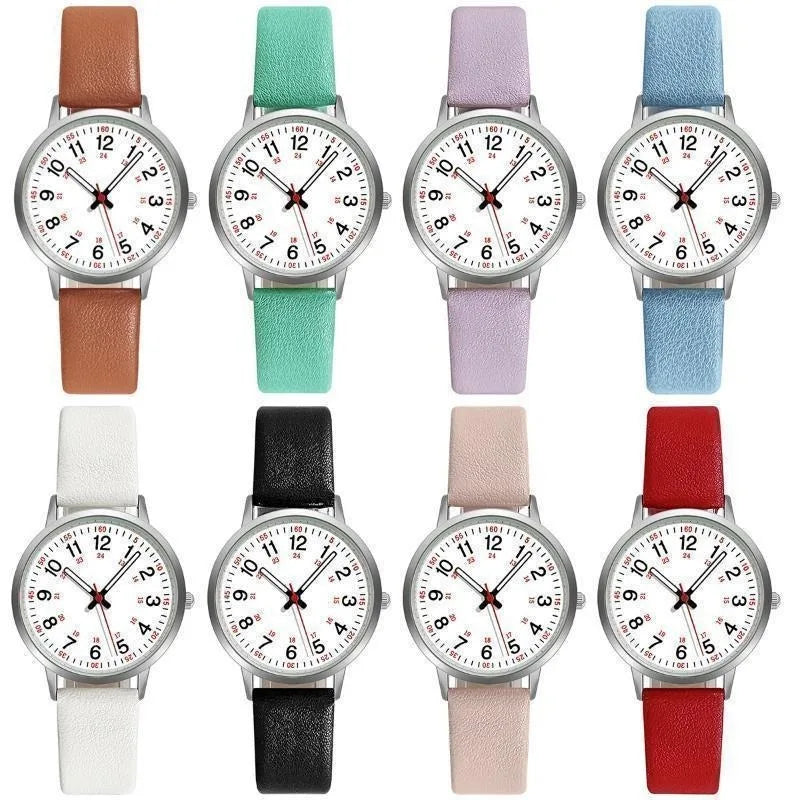 Reloj Luminoso Casual con Correa de Cuero para Mujer