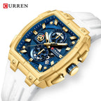 Reloj Deportivo CURREN 8488 de Cuarzo Para Hombre con Calendario, Correa de Silicona