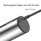 Mouli Électrique Rechargeable Sel/Poivre Épaisseur Réglable