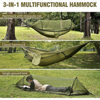 Hamac de camping 2 en 1 avec moustiquaire en nylon ultra-léger