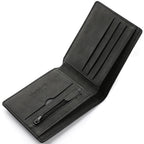 Mini portefeuille court en cuir PU imprimé pour homme