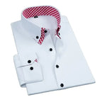 Chemise homme à manches longues infroissable double épaisseur