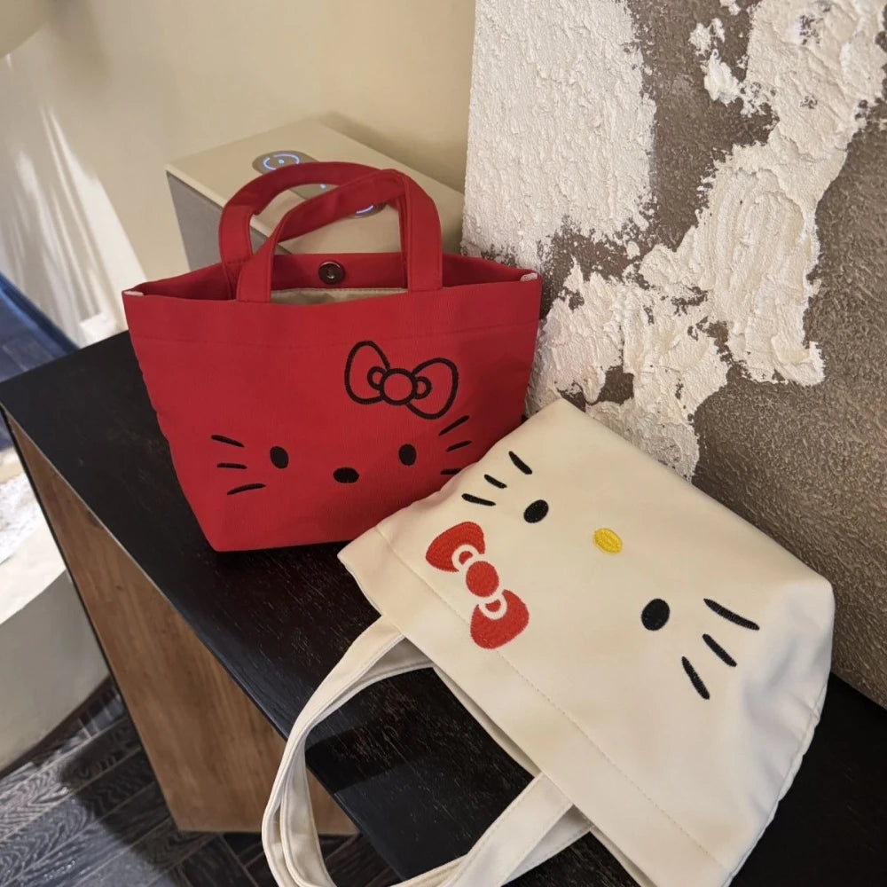 Bolso Mujer Hello Kitty Bordado Uso Diario