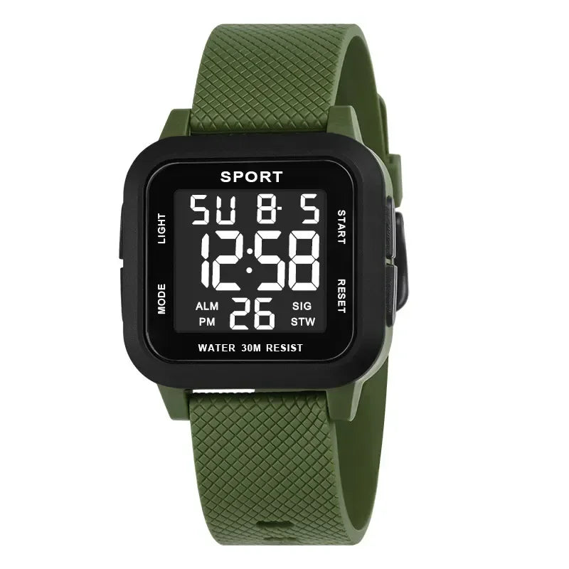 Men's Waterproof Military Sport LED Watch