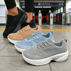Chaussures de sport pour femme à bout large en maille respirante
