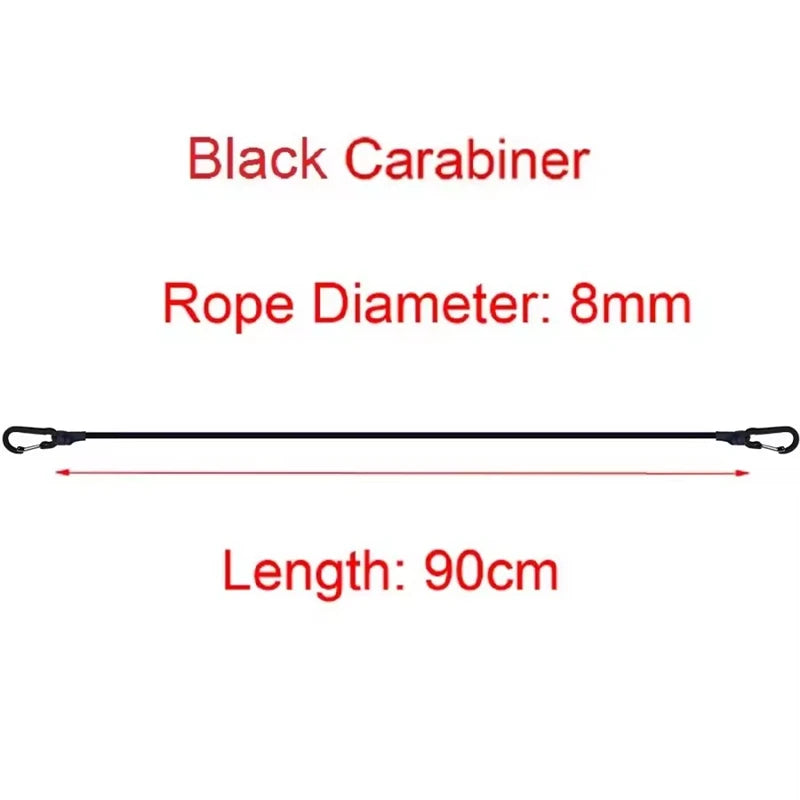 Cuerda Elástica Para Exteriores 30-150CM con Gancho Negro