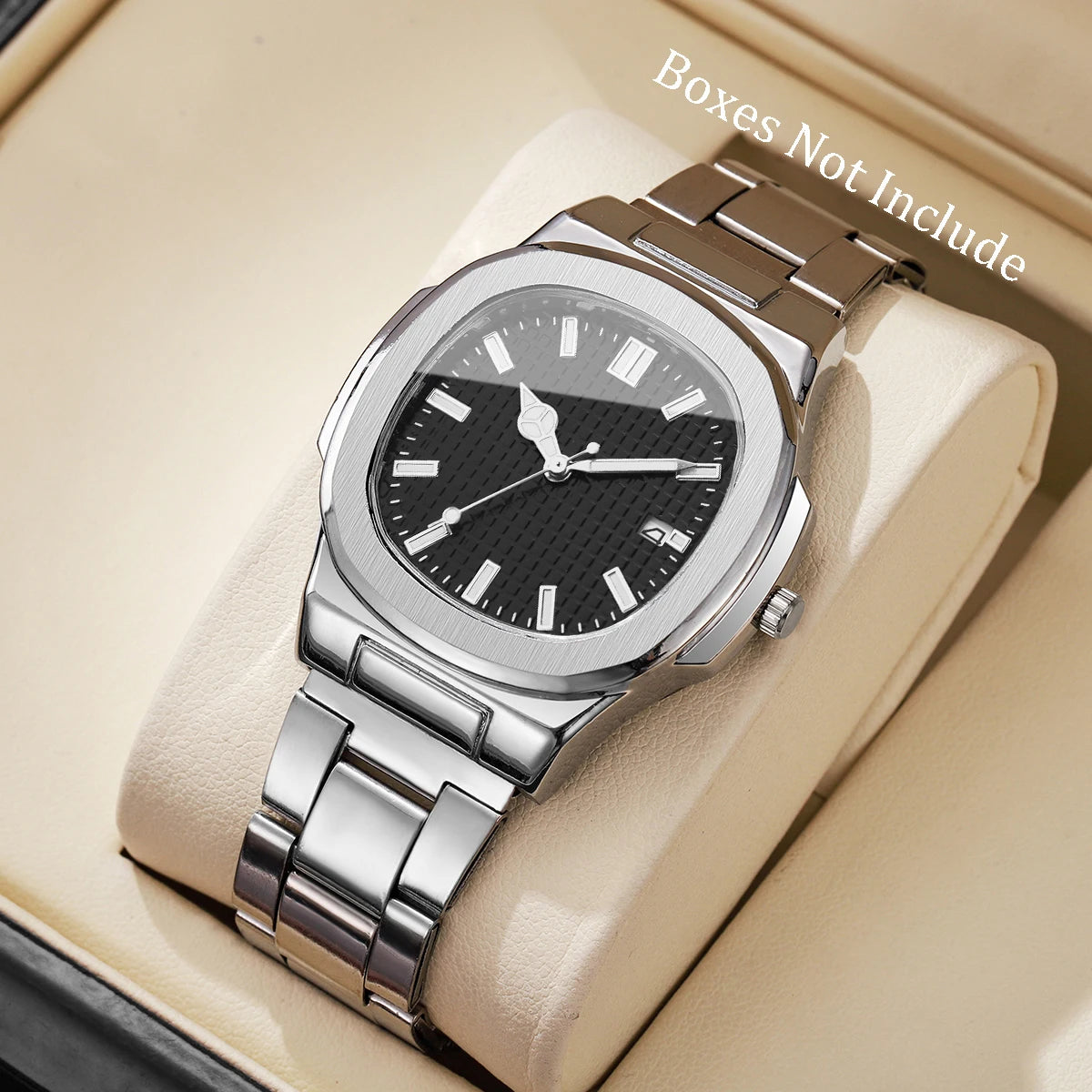 Luxury Square Quartz Stainless Steel Watch