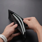 Portefeuille court en cuir pour homme - porte-cartes fin