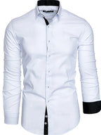 Chemise Slim Fit Homme Manches Longues Bureau/Affaires