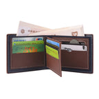 Portefeuille court en cuir PU pour homme rétro porte-monnaie