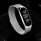Montre LED Femme Métal Bracelet Magnétique