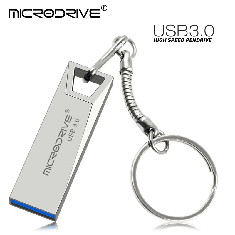 Memoria USB 3.0 Mini Metal Impermeable con Llavero
