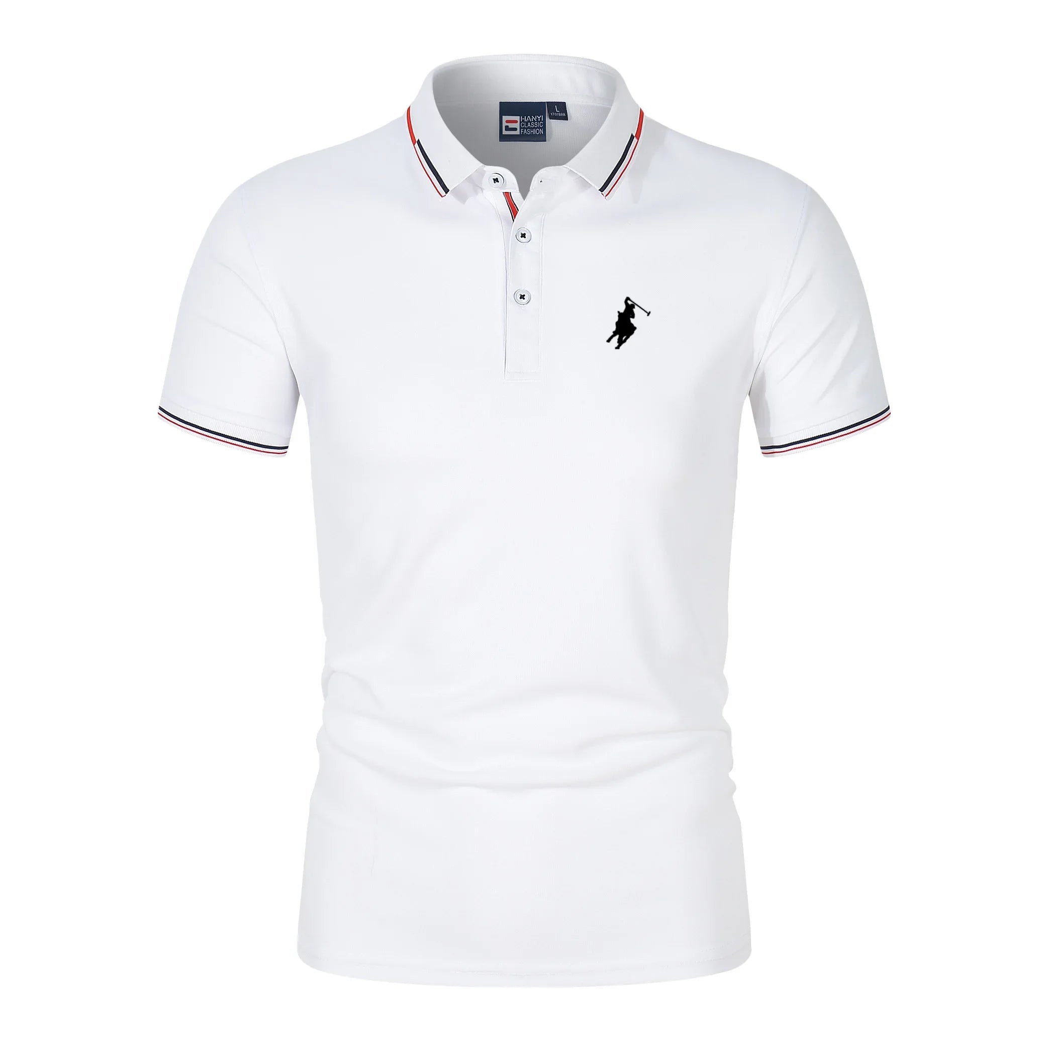 Polo de Manga Corta para Hombre Color Sólido Casual