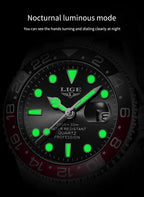 Montre LIGE LG10051 Acier Inoxydable Lumineuse et Résistante à l'Eau
