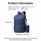 Sac à dos pliable en nylon unisexe minimaliste imperméable Sports