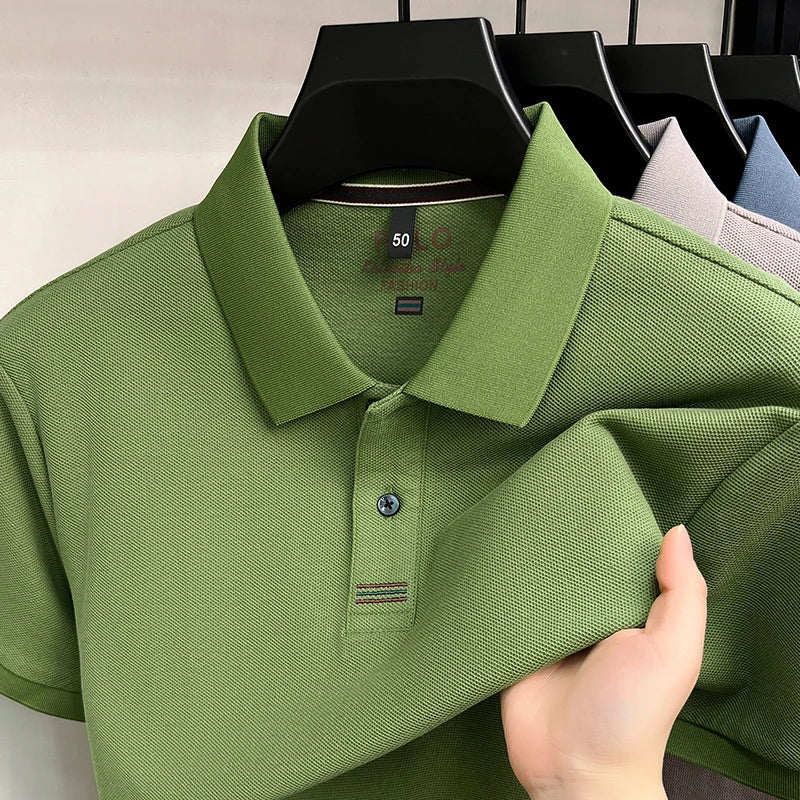 Polo 100% Algodón para Hombre Manga Corta Transpirable