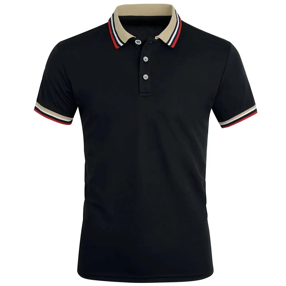 Polo Casual de Hombre Algodón Transpirable Manga Corta