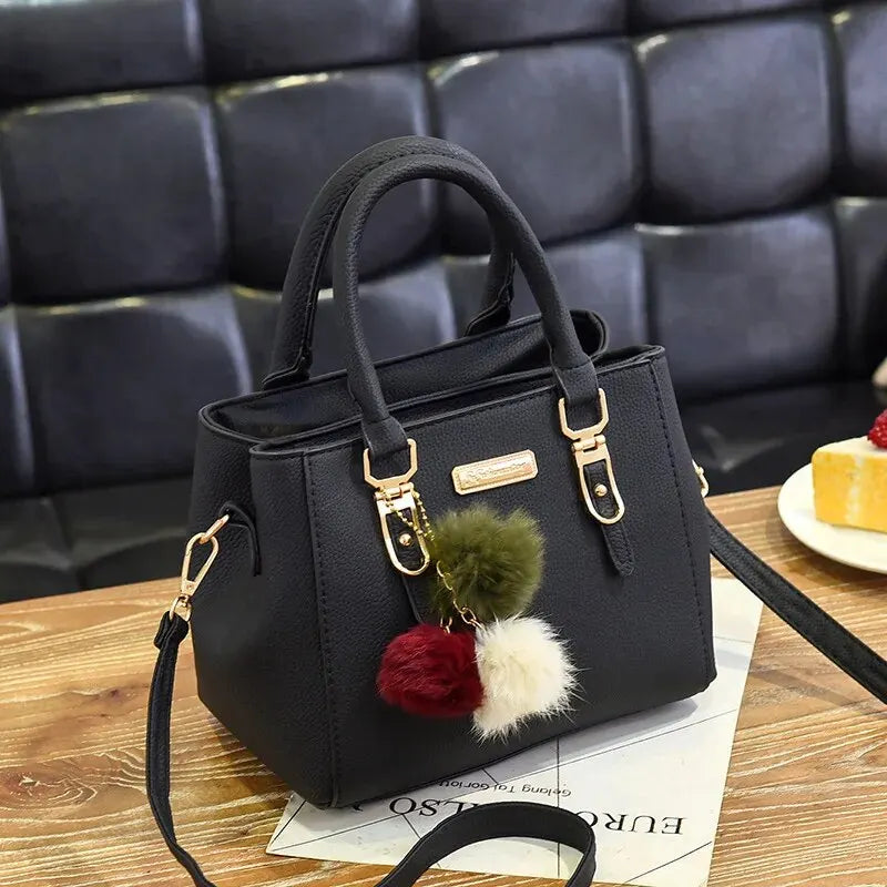 Bolso Cubo de Cuero PU Mujer Vintage Color Sólido