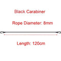 Cuerda Elástica Para Exteriores 30-150CM con Gancho Negro