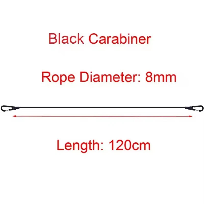 Cuerda Elástica Para Exteriores 30-150CM con Gancho Negro