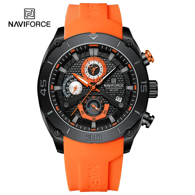 Reloj NAVIFORCE 8038 Deportivo Para Hombre con Cronógrafo y Manecillas Luminosas