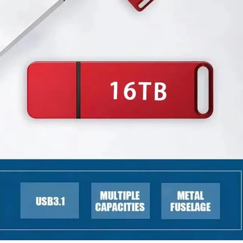 Pen Drive Original 16TB USB 3.2 Alta Velocidad Tipo C Metal