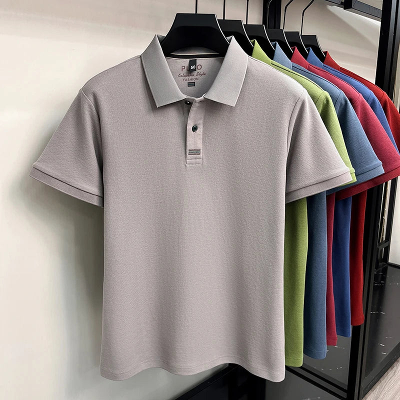 Polo 100% Algodón para Hombre Manga Corta Transpirable