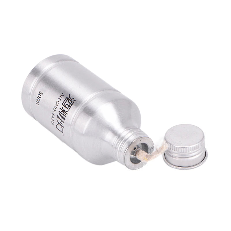 Lámpara de Alcohol Portátil 50ml de Aleación de Aluminio