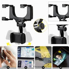 Support de Téléphone 360° pour Voiture avec Clip pour Rétroviseur