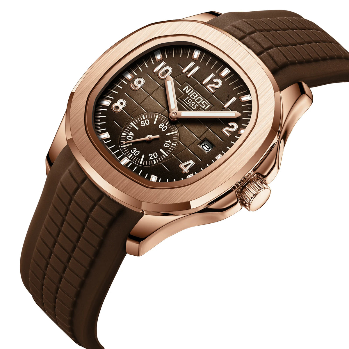 Reloj de Cuarzo NIBOSI AQUANAUT 2653 Para Hombre, Resistente al Agua, Luminoso con Fecha Automática