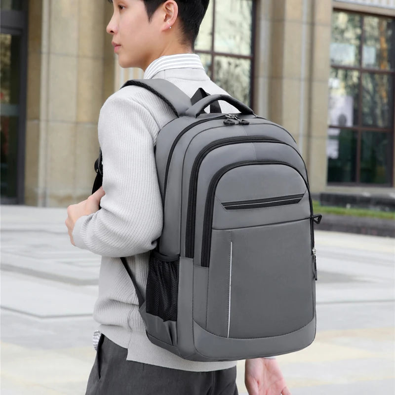 Mochila Oxford Hombre Estudiante Gran Capacidad Color Sólido