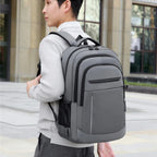 Sac à dos Oxford Homme Étudiant Grande Capacité Couleur Unie